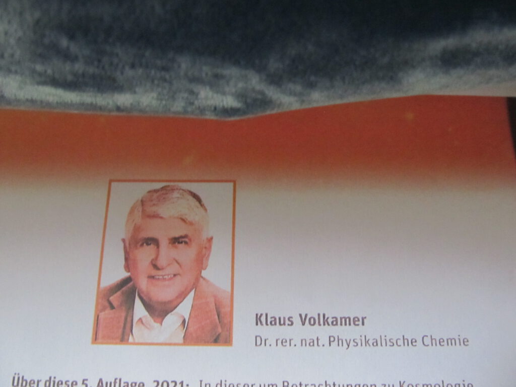 Vortrag mit Film mit Elisabeth Herrscher über Dr. rer. nat. Klaus Volkamer am Donnerstag, 19. März 2026, 17 bis 19 Uhr, Einlass ab 16.30 Uhr